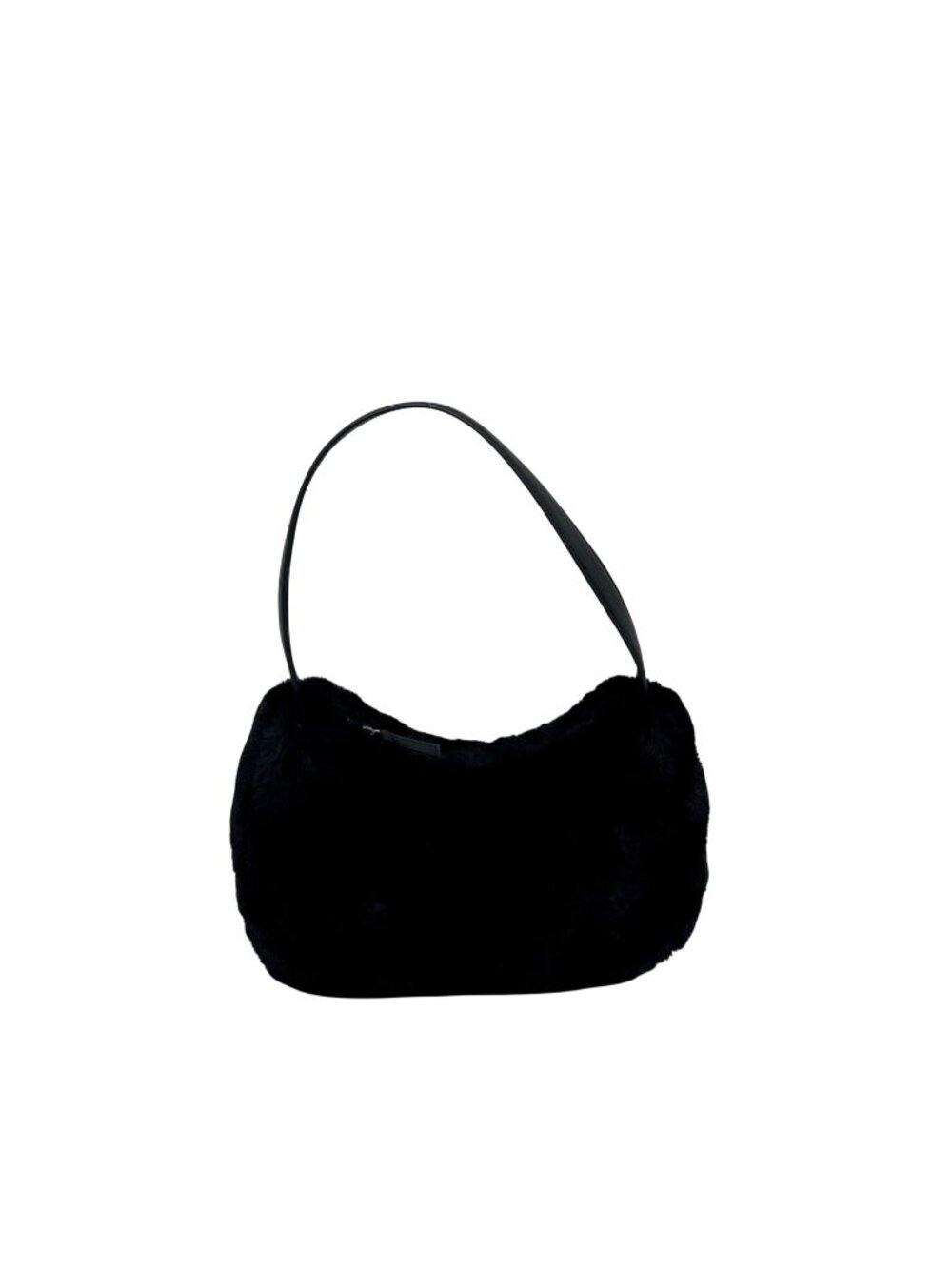 H & M Black Faux Fur Shoulder Bag
